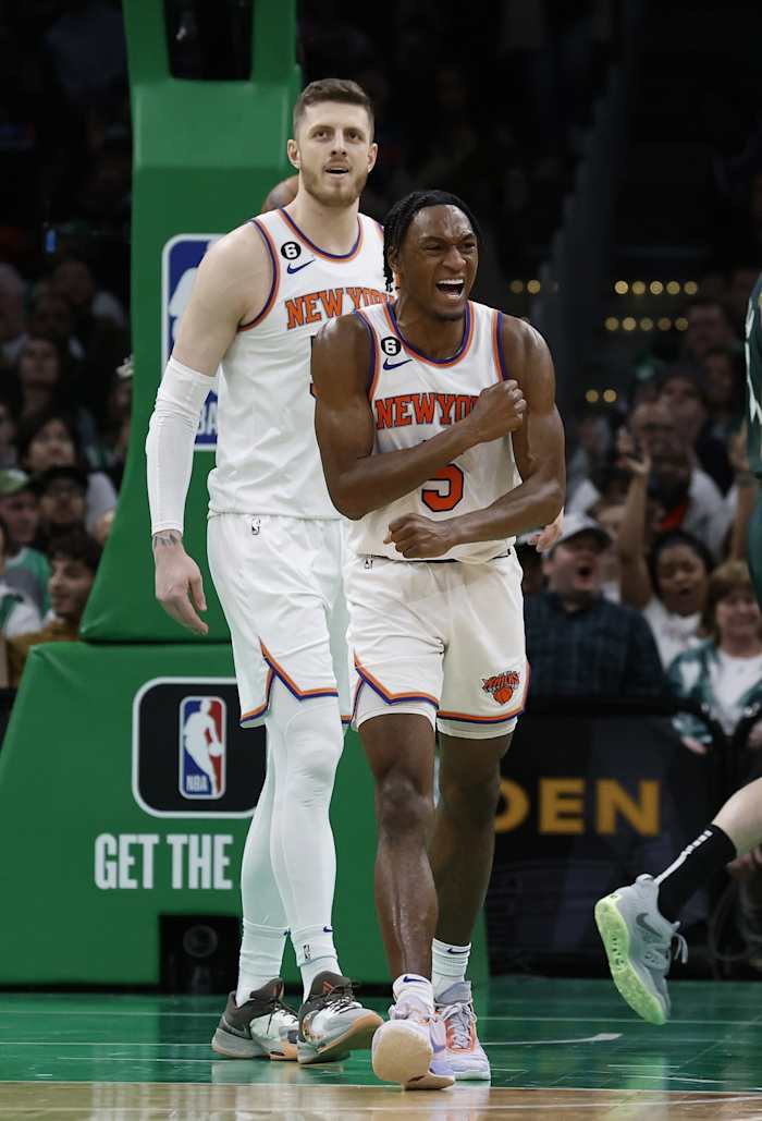 New York Knicks guard Immanuel Quickley